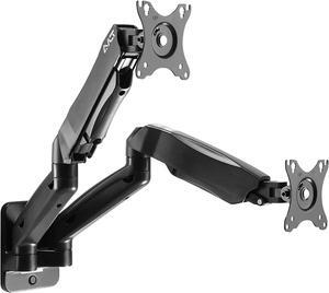 AVLT Dual 17"-32" Monitor Wall Mount fits Two 19.8 lbs Flat/Curved Computer Monitor Full Motion Height Swivel Tilt Rotation Adjustable Monitor Arm - VESA/Cable Management