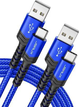 USB Type C Cable 3A Fast Charging [2-Pack 10ft], South City Mall USB-A to USB-C Charge Braided Cord Compatible with Samsung Galaxy S10 S9 S8 S20 Plus A51 A11,Note 10 9 8, PS5 Controller, USB C Charge