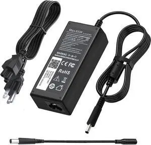 65W 45W AC Adapter Replacement for Dell Laptop Charger, for Dell inspiron 15 13 14 17, 3000 5000 7000 Series 5100 5567 5559 Latitude 5400 5480 5580 7480 3520 la65ns2-01 - 4.5mm and 7.4mm Jack