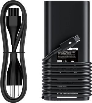 130W Laptop Charger USB C for  XPS 15 17 2in1 9575 9500 9700 Type C AC Adapter for Precision 5530 5550 5750 3560 2in1 for Latitude 7410 7310 7210 9410 9510 5420 5520 Computer Power Supply Cord