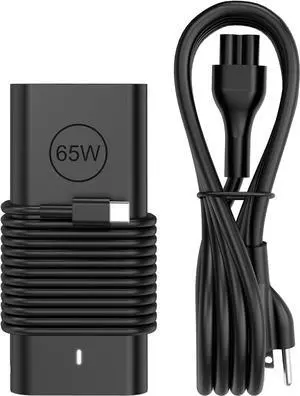 New Rugged Slim 65W USB C Laptop Charger Compatible with Dell Chromebook 3100 XPS 12 13,Pro 13 14 16,Latitude 3000 5000 Series,Dell Laptop Charger LA65NM190,0WMDHR,Type C AC Power Adapter