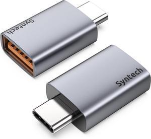 USB C to USB Adapter (2 Pack) 10Gbps USB 3.2 Gen 2 Fit Side by Side USB C Male to USB A 3.2 Female Adapter Compatible with iPhone 16 Pro Max/iPad/iMac/MacBook Pro and Thunderbolt 4/3 Devices