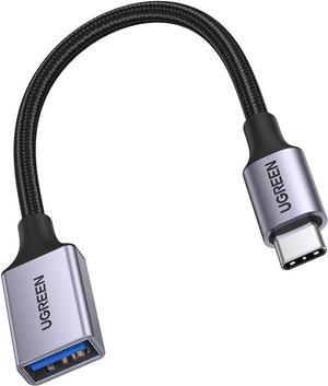 USB C to USB A 3.2 Adapter USB C Male to USB Female Adapter Nylon Braid Type C OTG Cable Compatible with iPhone 16 15 Pro  S23 Ultra MacBook Pro 2022 MacBook Air/Mini iPad