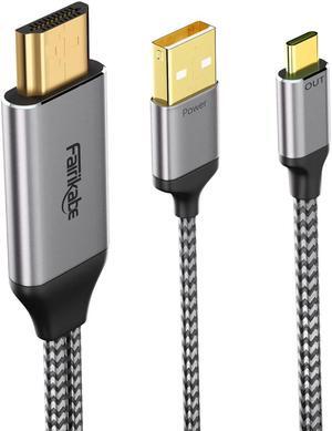 HDMI to USB C Adapter Cable 4K60Hz 6.6FT HDMI Source Out to USB Type C in Display Converter HDMI 2.0 Compatible with Xreal Air Nreal Air Steam Deck Dock PS5 Xbox Portable Monitor
