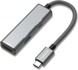4K USB C to HDMI Adapter with USB 3.0 & 100W PD Fast Charging Type C to HDMI Converter for iPhone 15/15 Plus/15 Pro/15 Pro Max MacBook Pro/Air  XPS 13/15 Surface Pro  Dex More