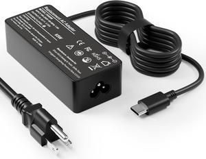 USB-C 65W 45W AC Replacement Charger fit for  ThinkPad T480 T490 T580 ADLX65YDC2A ADLX65YLC2D ADLX65YDC3A ADLX65YDC2D chromebook 2nd Gen S330 65W Laptop Power Supply Adapter Cord