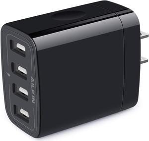 Wall Charger USB Charger Adapter 4.8A 4Multi Port Fast Charging Station Power Base Block Plug Cube Brick for iPhone 15 14 SE 13 12 11Pro Max/XR/XS/8Plus  A14/A13/S23/S22 Kindle Plug