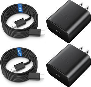 45W Samsung Super Fast Charger USB C, 45 Watt USB C Charger Block with 12FT Android Phone Fast Charging Cable Cord for Samsung Galaxy S24 Ultra/S24/S24+/S23 Ultra/S23/S23+/S22 Ultra/S22/S21/S20