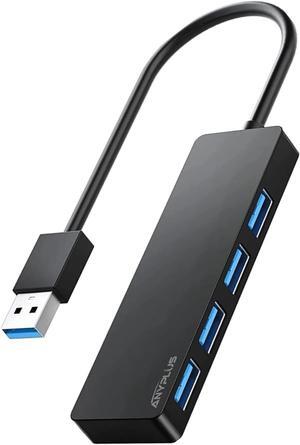 USB 3.0 Hub, 4 Port USB Hub Splitter,Portable USB Adapter Mini Multiport Expander for Desktop, Laptop, Xbox, Flash Drive, HDD, Console, Printer, PC, Keyboards, HP,