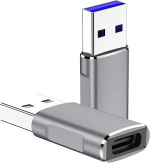 10Gbps USB C Female to USB Male Adapter 2 Pack USB 3.1 Gen2 to USB C Adapter Double-Sided Data Transfer and 60W Fast Charging Connector Compatible with iPhone 15/iPad/Air Pods Quest Link