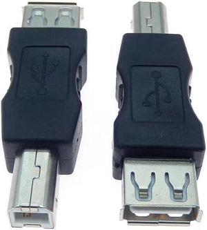 USB A to B Adapter USB 2.0 A Female to USB B Male Printer Converter Connector Plug for Printer/Scanner Extender Conenction