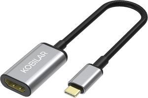 USB C to HDMI Adapter - High Resolution4K@60Hz Type C to HDMI Aluminum Shell with 30-Micron Gold Plug for Apple iPad MacBook Pro/Air Thunderbolt 4/3Galaxy/Monitor