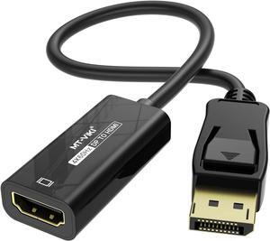 4K@60Hz DP to HDMI Adapter Displayport 1.2 to HDMI 2.0 Adapter 2K@120Hz DP Source to HDMI Monitor-Male to Female Unidirectional