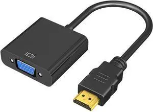 HDMI to VGA Adapter HDMIVGA Male to Female Converter with for Laptop Desktop PC PS3 PS4 Xbox 360 Wii U HDTV Monitor Projector Support 4K 1080P