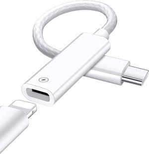 USB C to Lightning Adapter Cable for iPhone 15 Plus 15 Pro Max 27W PD Fast Charging & Data Transfer USB Type C Male to Lightning Female Converter Cable for iPad 10 iPad Pro Air NOT Support OTG/Audio
