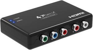 Component to HDMI Converter YPbPr RGB + R/L Audio to HDMI Converter v1.3 Support 1080P 2 Channel LPCM for HDTV PS2 PS3 HDVD Player Wii Xbox (Component to HDMI) (Converter Without HDMI Cable)