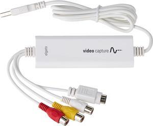 Video Capture C USB 2.0 Capture Card Device Easy to Use Convert Analog to Digital with VHS VCR TV to DVD Adapter for Mac Windows or iPad
