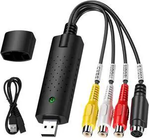 USB Audio Video Converter VHS to Digital Converter Video Capture Card Digitize from Analog Video VCR VHS DVD for Windows 7 8 10