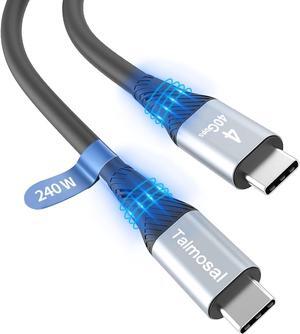 240W for Thunderbolt 4 Cable 10 ft, Support 8K@60Hz, 4K@144Hz 40Gbps/240W PD Charging for iPhone 15 Pro/15 Pro Max, USB4, Thunderbolt 3, MacBook Pro, Docking, eGPU, SSD, Surface Pro