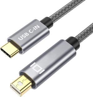 USB C to Mini DisplayPort Cable Thunderbolt 3 Cable to Mini DP 6.6FT/2m Compatible for MacBook Pro/Air 2024-2016 Surface Book2 Galaxy S21/9/10/20 (NOT Thunderbolt 2)