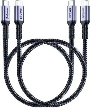 1.5FT USB 4 Cable 2 Packs 40Gbps USB 4 Cable with 240W Fast Charging and 8K Video Display Compatible with Thunderbolt 4 Thunderbolt 3 MacBook iPhone 16/16 Plus/16 Pro Max 1.5FT USB 4 Cable 2 Packs 40Gbps USB 4 Cable with 240W Fast Charging and 8K Video Display Compatible with Thunderbolt 4 Thunderbolt 3 MacBook iPhone 16/16 Plus/16 Pro Max