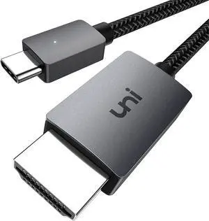 uni USB C to HDMI Cable, [4K, High-Speed] USB Type C to HDMI Cable for Home Office, [Thunderbolt 3/4 Compatible] with Chromebook, MacBook Pro/Air 2023, iPad Pro, iMac, XPS 17, S23-6FT