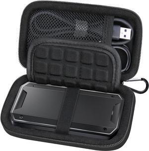 Hard Drive Carrying Case for SanDisk Professional PRO-G40 SSD 1TB 2TB 4TB USB-C External Solid State Drives EVA Shockproof Water Repellent Storage Travel Bag Black+Black