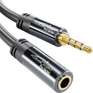 Headset Extension Cable  3ft  Headphone Extension Cord with Break-Proof Metal Plug for Gaming Headsets & Headphones with Microphone TRRS 4-Pole 3.5mm Male to Female
