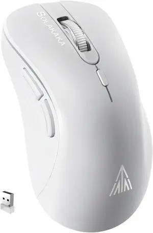 SM66 White Silent Dual Mode Bluetooth/2.4GHz Wireless Mouse Adjustable 4200 DPI Rechargeable Computer Mouse Wireless Office Mouse for PC Mac Laptop Desktop SM66 White Silent Dual Mode Bluetooth/2.4GHz Wireless Mouse Adjustable 4200 DPI Rechargeable Computer Mouse Wireless Office Mouse for PC Mac Laptop Desktop