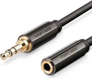 3.5mm Male to 3.5mm Female Stereo Audio Extension Cable Adapter [24K Gold Plated Connectors] for   Motorola HTC Nokia LG Sony & More - 6 ft