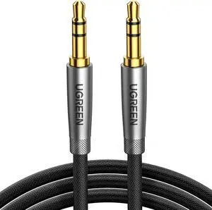 3.5mm Audio Cable Nylon Braided Aux Cord Male to Male Stereo Hi-Fi Sound for Headphones Car Home Stereos Speakers Tablets Compatible with iPhone iPad iPod Echo More 3FT