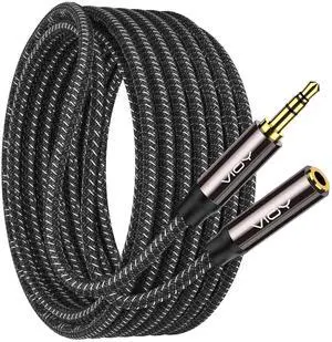 Headphone Extension Cable 20 FT [Copper Shell Hi-Fi Sound] 3.5 mm Male to Female Stereo Audio Cable Nylon Braided Aux Cord for Smartphones Tablets Media Player