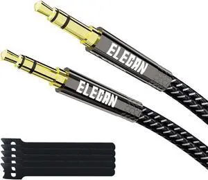 3.5mm AUX Cable 10 Ft/2 Pack (Hi-Fi Sound-Zinc Alloy Case-OD 3.5MM-Ultra Slim&Soft) Auxiliary Stereo Audio Cable Braided 1/8 inch 3.5 mm AUX Cord for Headphones Car Home Stereos Speaker Phones