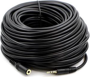 3.5mm Stereo Male to Female Extension Audio Cable Cord (100 Feet)