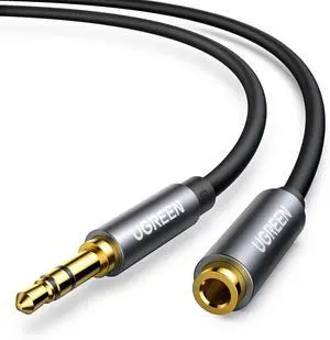 Headphone Extension Cable 3.5mm Extension Gold Plated Aux Cable Audio Stereo Jack Male to Female TRS Cord Extender Compatible with iPhone iPad Phones Tablets Media Players 3.3FT
