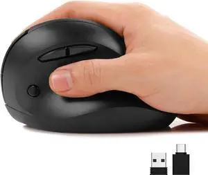 Ergonomic Mouse Wireless 2.4G Optical Vertical Mouse for Small Hands Silent Click 800/1200/1600 DPI 6 Buttons Right Handed for Laptop PC Computer Matte Black Ergonomic Mouse Wireless 2.4G Optical Vertical Mouse for Small Hands Silent Click 800/1200/1600 DPI 6 Buttons Right Handed for Laptop PC Computer Matte Black