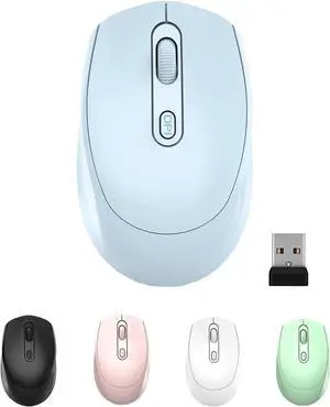 Wireless Mouse 2.4G Silent Mouse Computer Mouse with USB Nano Receiver for Laptop Chromebook PC Mac Windows and School Work (Blue) Wireless Mouse 2.4G Silent Mouse Computer Mouse with USB Nano Receiver for Laptop Chromebook PC Mac Windows and School Work (Blue)