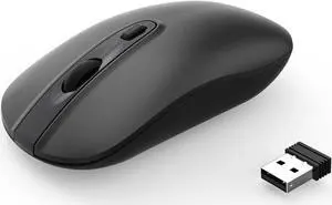 Wireless Computer Mouse 2.4G Slim Cordless Mouse Less Noise for Laptop Ergonomic Optical with Nano Receiver USB Mouse for Laptop Deskbtop Mac (BAT Black) Wireless Computer Mouse 2.4G Slim Cordless Mouse Less Noise for Laptop Ergonomic Optical with Nano Receiver USB Mouse for Laptop Deskbtop Mac (BAT Black)