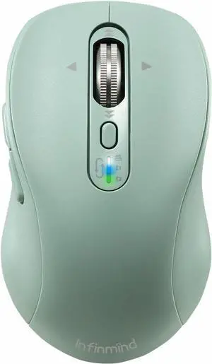 Wireless Bluetooth Mouse with 4 Way Scrolling Rechargeable 4 Level 3200 DPI Quiet Click 3 Devices Mice for Windows Linux Mac OS iOS Android (Green) Wireless Bluetooth Mouse with 4 Way Scrolling Rechargeable 4 Level 3200 DPI Quiet Click 3 Devices Mice for Windows Linux Mac OS iOS Android (Green)
