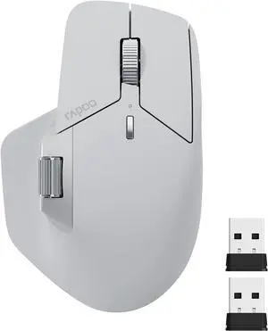 MT760 Multi-Device Wireless Mouse Bluetooth 5.0/3.0 and 2.4GHz Tri-Mode Connection Up to 4 Devices 11 Programmable Buttons 4K DPI Ergonomic Design 90 Days Battery Life PC Light Grey MT760 Multi-Device Wireless Mouse Bluetooth 5.0/3.0 and 2.4GHz Tri-Mode Connection Up to 4 Devices 11 Programmable Buttons 4K DPI Ergonomic Design 90 Days Battery Life PC Light Grey