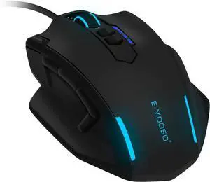 Large Gaming Mouse X-41 Wired Mice 5 Level 12400 DPI Software Supports DIY 11 Buttons Computer Mouse for PC/Mac and Laptop - Black Large Gaming Mouse X-41 Wired Mice 5 Level 12400 DPI Software Supports DIY 11 Buttons Computer Mouse for PC/Mac and Laptop - Black
