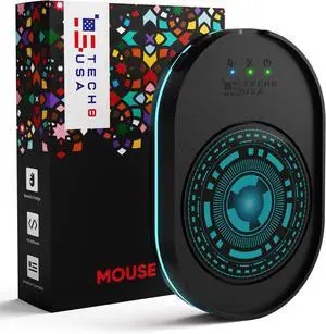 TECH8 USA Mouse Mover Device, Undetectable Mouse Jiggler for Laptops, PC, No Software, Random Movement, Patented, Designed, Engineered, Packaged in USA - 3D Hologram Alien