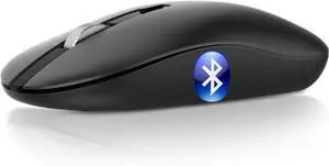 Bluetooth Mouse for Laptop Slim Silent Wireless Mouse Portable Computer Mice with USB Receiver Metal Scroll Wheel for Laptop Notebook PC (Ergonomic Bluetooth Battery) Bluetooth Mouse for Laptop Slim Silent Wireless Mouse Portable Computer Mice with USB Receiver Metal Scroll Wheel for Laptop Notebook PC (Ergonomic Bluetooth Battery)