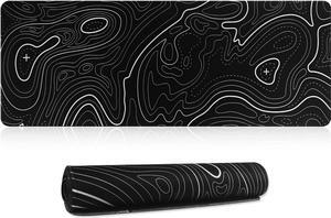 Mouse Pad for Home Office Work Gaming Mouse Pad Desk Pad Soft Smooth Surface and Anti-Slip Rubber Base Waterproof Soft Cloth XX Mouse Mat 800 x 300 x 3MM Black