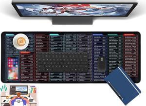 Quick Key Super Large Anti-Slip Keyboard Pad - with Office Software Shortcuts Pattern Quick Key Super Large Anti-Slip Keyboard Pad Office Software Shortcuts Mousepad(31.5 * 11.8in)
