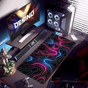 Gaming Mouse Pad Large Mouse Pad for Desk Desk Mat Extended Mousepad with Non-Slip Rubber Base Desk Pad for Home Office 31.5 X 11.8 (07)