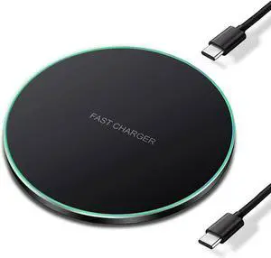 20W Fast Wireless Charger Pad Wireless Phone Charging Station Compatible with iPhone 16 Pro/16/15/14/13/12/11/SE/X/AirPods 15W Fast Charge for  Galaxy S24/S23/S22/S21/Note/Buds Pixel LG