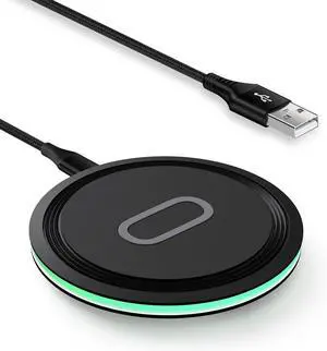 15W Wireless Charger Fast Charging Pad for  Galaxy S25 Edge Plus Ultra S25+ S24 S23 S22 S21 S20 Ultra 5G FE S10 S9 S8 S7 S6 Note 20 10 9 8 Z Fold5/4/3/2 Z Flip5/4/3