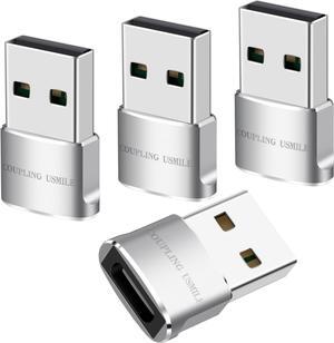 USB to USB C Adapter 4 Packs USB to Type C Super Fast Charging/Transfer and OTG Function. Compatible with iPhone15 14 13 Plus Pro Max iPad Pro Air 4 Mini 6 Almost USB Devices