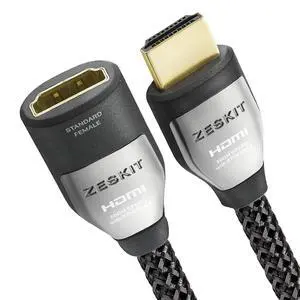 Cinema Plus 4K 1.5ft Male to Female High Speed HDMI Extension Cable 22.28Gbps Compatible with 4K 60Hz Dolby Vision HDR ARC HDCP 2.2 Roku Fire TV Stick Xbox PS4 Pro Apple TV LG Sony Samsung Cinema Plus 4K 1.5ft Male to Female High Speed HDMI Extension Cable 22.28Gbps Compatible with 4K 60Hz Dolby Vision HDR ARC HDCP 2.2 Roku Fire TV Stick Xbox PS4 Pro Apple TV LG Sony Samsung